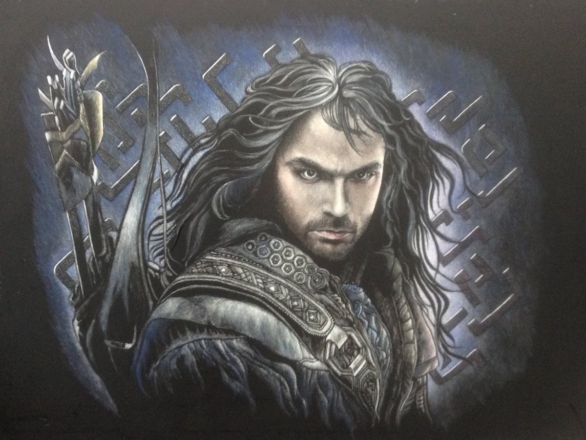 Lindabostock4's tweet photo. My artwork of Aiden as Kili 👍😊 https://t.co/9aZIdfpohp