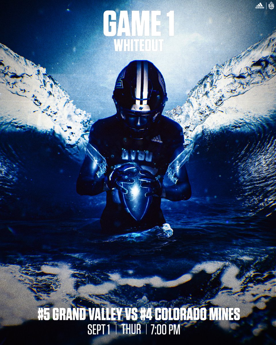 GVSU football is on the ⏰. The final preparations are taking place and the energy in the 6⃣1⃣6⃣ is peaking. The vibe on campus is electric. The heavyweight battle between #4 Mines and #5 GVSU is set. #AnchorUp