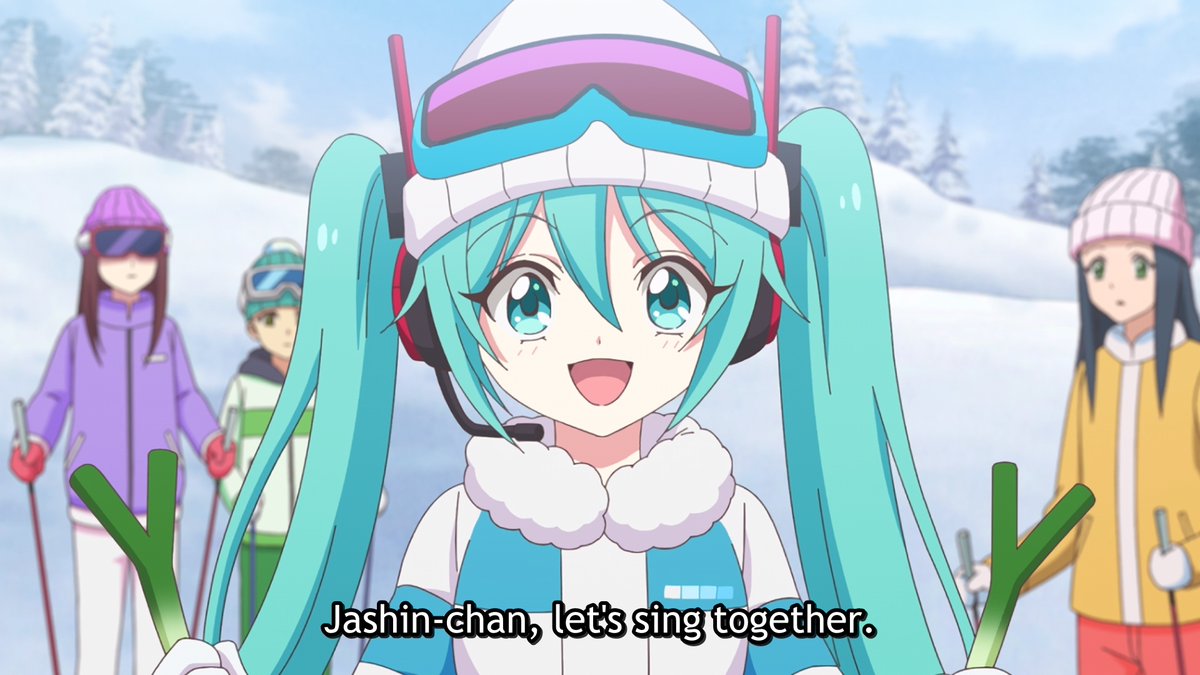 ledfut360's tweet photo. #DropkickOnMyDevil #DropkickOnMyDevilX #HatsuneMiku #JashinChan #Crunchyroll #VOCALOID
The Miku cameos ramp up with a special ED this episode. I wonder if they'll continue after her birthday, tomorrow. https://t.co/MYQjSlrgUv