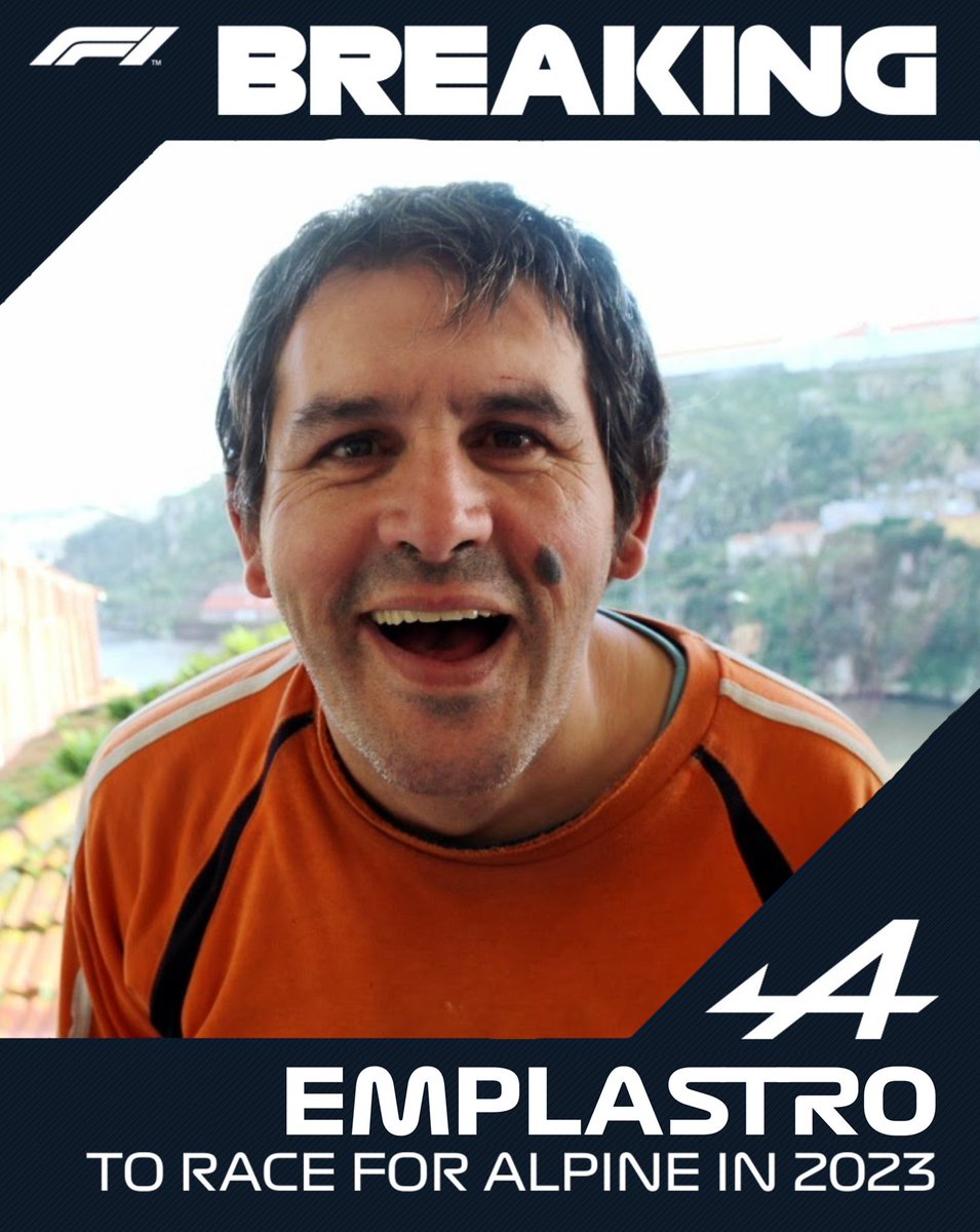 BOMBA!
Emplastro vai substituir Alonso na <a href="/AlpineF1Team/">BWT Alpine Formula One Team</a>.
.
#SPORTTBportugal #Formula1 #Alpine #AlpineF1 #Emplastro #Alonso #F1