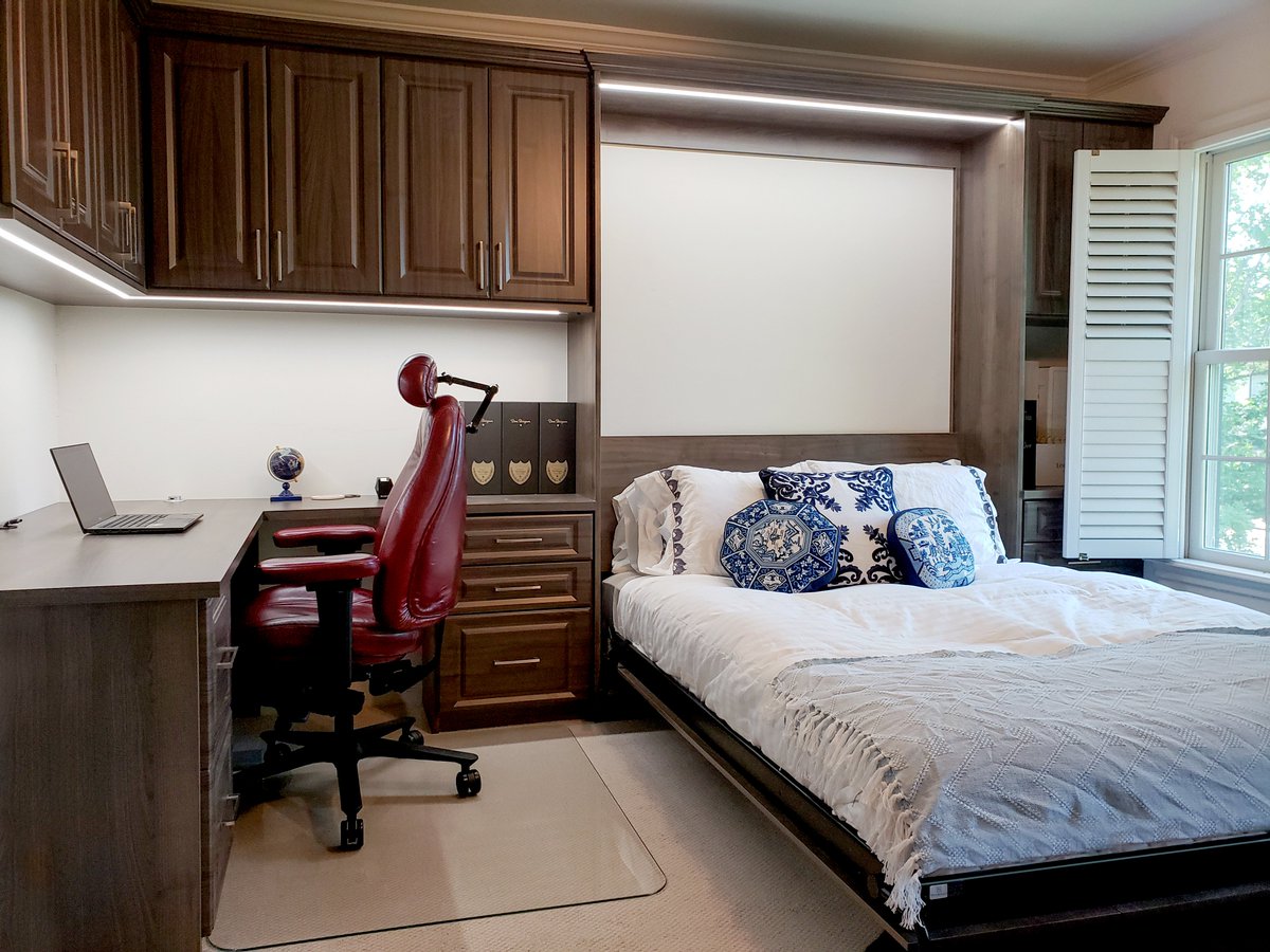 Light up your life with LED ribbon lighting and a hidden Murphy Bed in your office! Enjoy a free consultation for your new home office: spacemanager.com