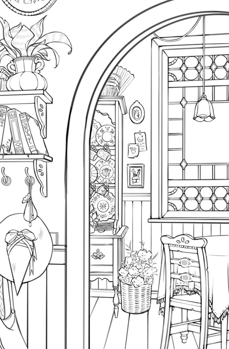 stained glass is so fun to draw 