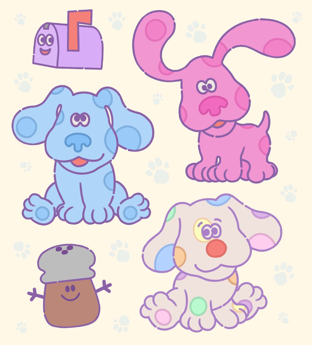 tusktwo's tweet photo. blues clues 🐾🐶 https://t.co/kl4XqucOX5