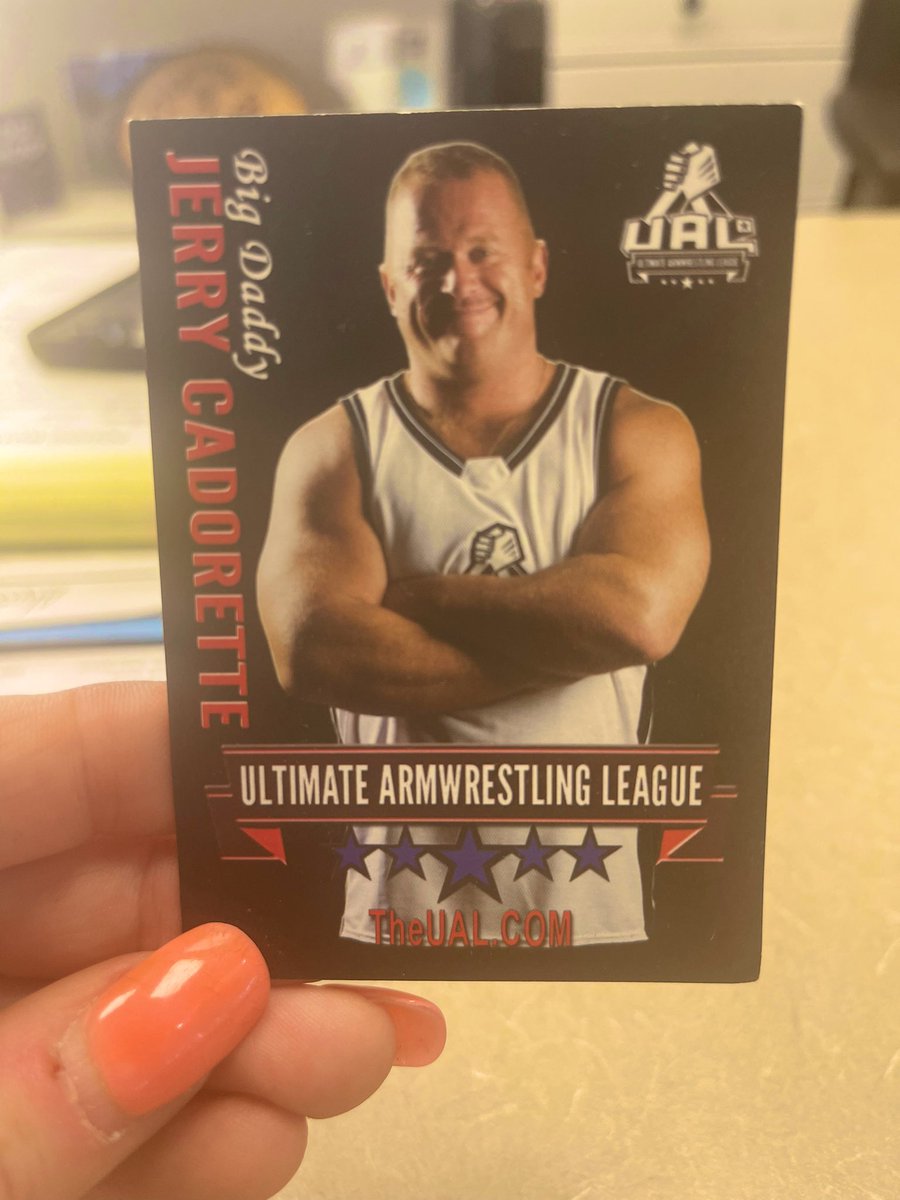 KimTunnicliffe1's tweet photo. At 49, Jerry Cadorette of #Rehobeth boasts the title of arm wrestling world champion- again! He first won the title when he was 23 & then won it several more times. He recently competed in Turkey & won! He says βIn my mind, that was my seat - I lent it out for a little bit.β https://t.co/sPBy6tmv0H