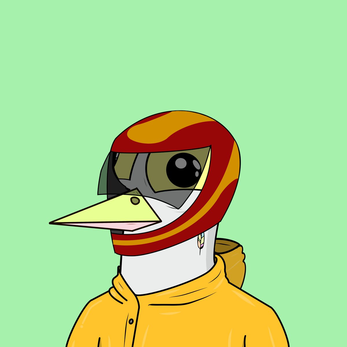 Just got this dope chick from my WL spot #algofam thanks so much <a href="/TheChickNft/">Chick Jones</a> love this daredevil, public shuffle is coming up don't miss out they got some real cool chicks🐔💜💚