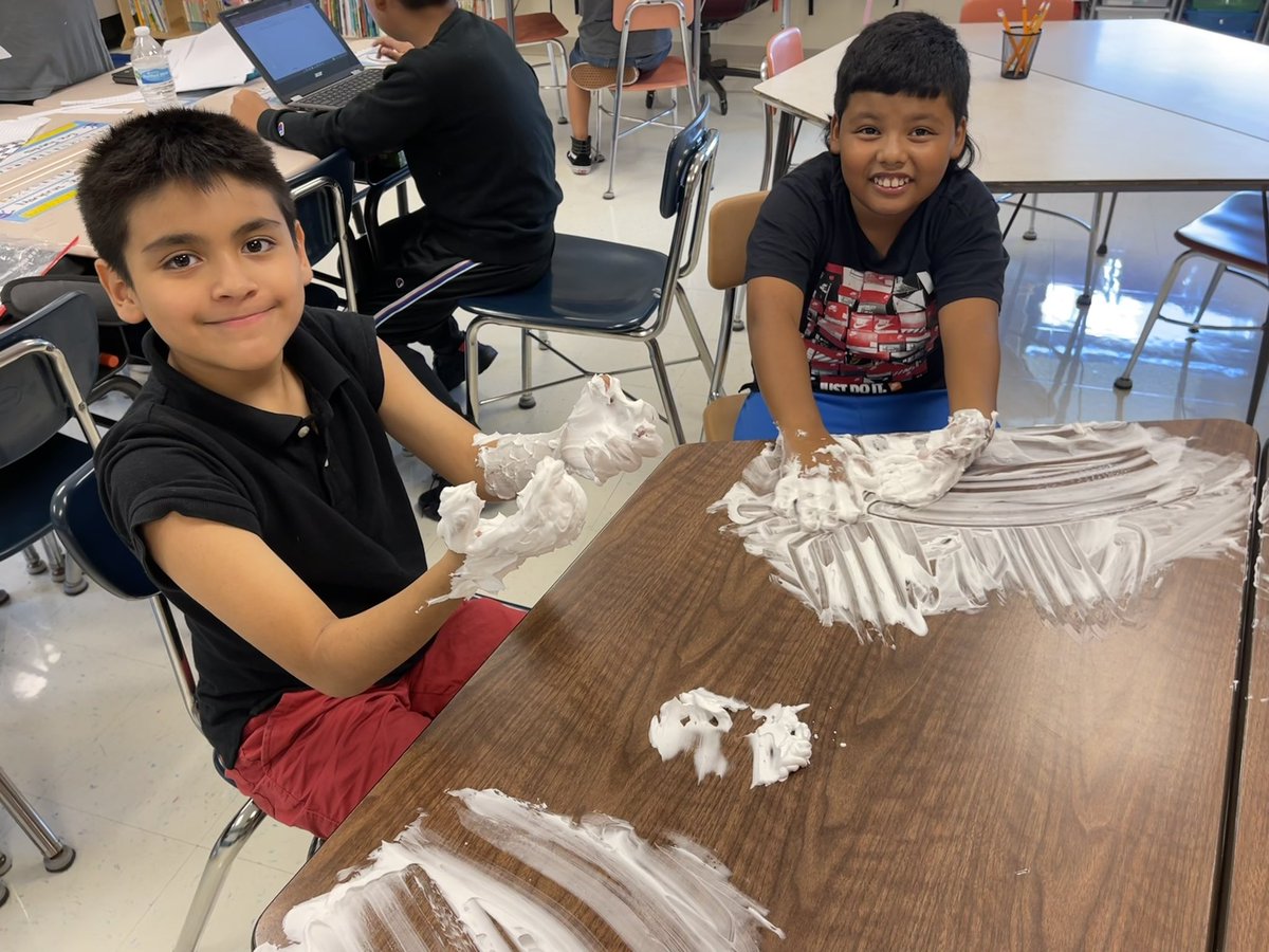 Sensory break fun with some shaving cream today! #ASD4ALL <a href="/lincolnasd4/">Lincoln School</a>
