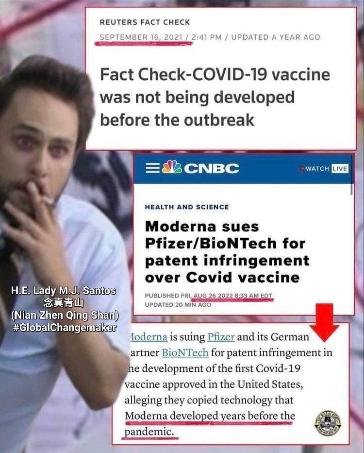 mj_santos's tweet photo. FAKE #factcheckers are paid by same people guilty of #CrimesAgainstHumanity. #Russia proved #GeorgeSoros was part of #BiolabsinUkraine where #KhazarianMafia #USA created #COVID19 and #MonkeypoxVirus. #BillGates #Pfizer #BioNTech_Group #WEF #WHO #UN pay "fact-checkers" to censor. https://t.co/bCPDBGYqbi