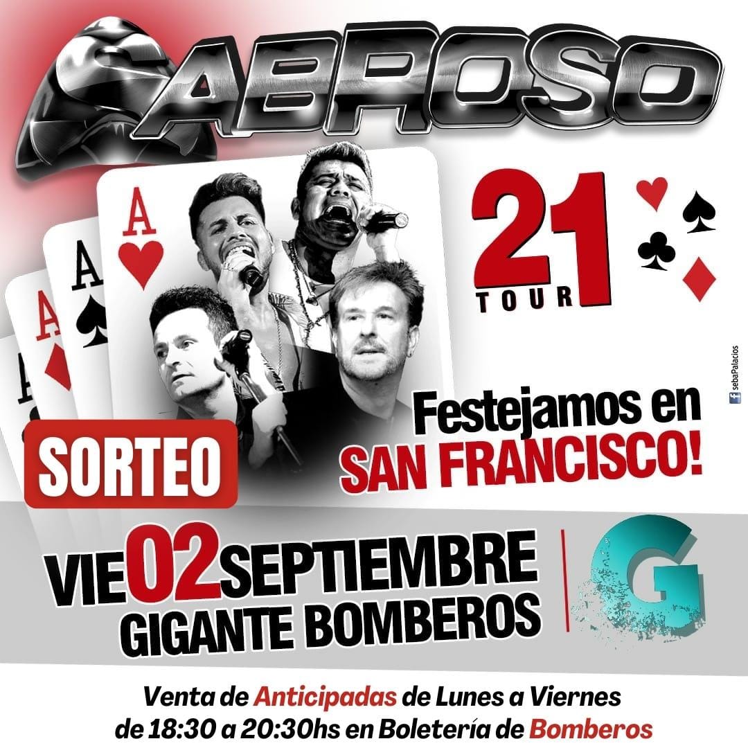 SantiagoPeretti's tweet photo. SORTEO PARA EL BAILE DE SABROSO ❤️‍🔥

👉 La banda se presentará este viernes en Bomberos

🎫 Podés participar del sorteo y ganar una entrada doble! 

🤝 En total hay 5 ganadores, cada uno podrá ir con un acompañante

 Cómo participar?

☑️ 1- Seguir mi cuenta 
☑️ 2- Dale RT https://t.co/mfDT048lZo