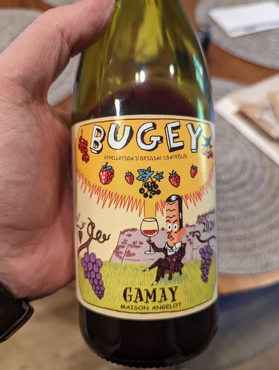 TheGoodWineGuru's tweet photo. Popping this guy open with some pizza from the @OoniHQ . Tart strawberry and some spice. Light and bright. Good for a warm NC day. https://t.co/dTwUjfnBAF