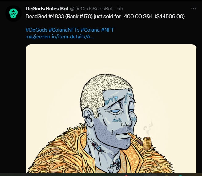 ChemGiannisHC's tweet photo. PS. Fun fact: ATH sale of HellHounds is higher than @DeGodsNFT. @frankdegods keep an eye on these cats man #raisedfromhell
@dpanotisHC @taylor_arn @Crotts__ @BigReeves_ @GabrielGFoo @hell_ki77y https://t.co/FrzQrIvPbd