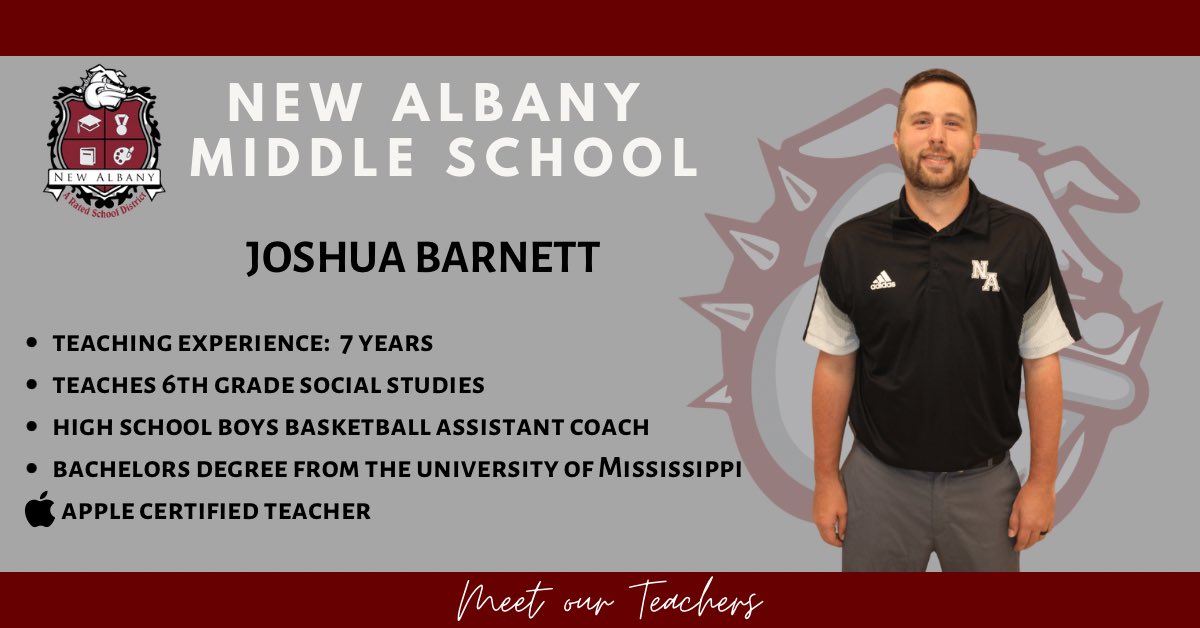 NAMSupdates's tweet image. Over the next few weeks, NAMS would like to introduce all of its AMAZING teachers!  Today, please meet Joshua Barnett!