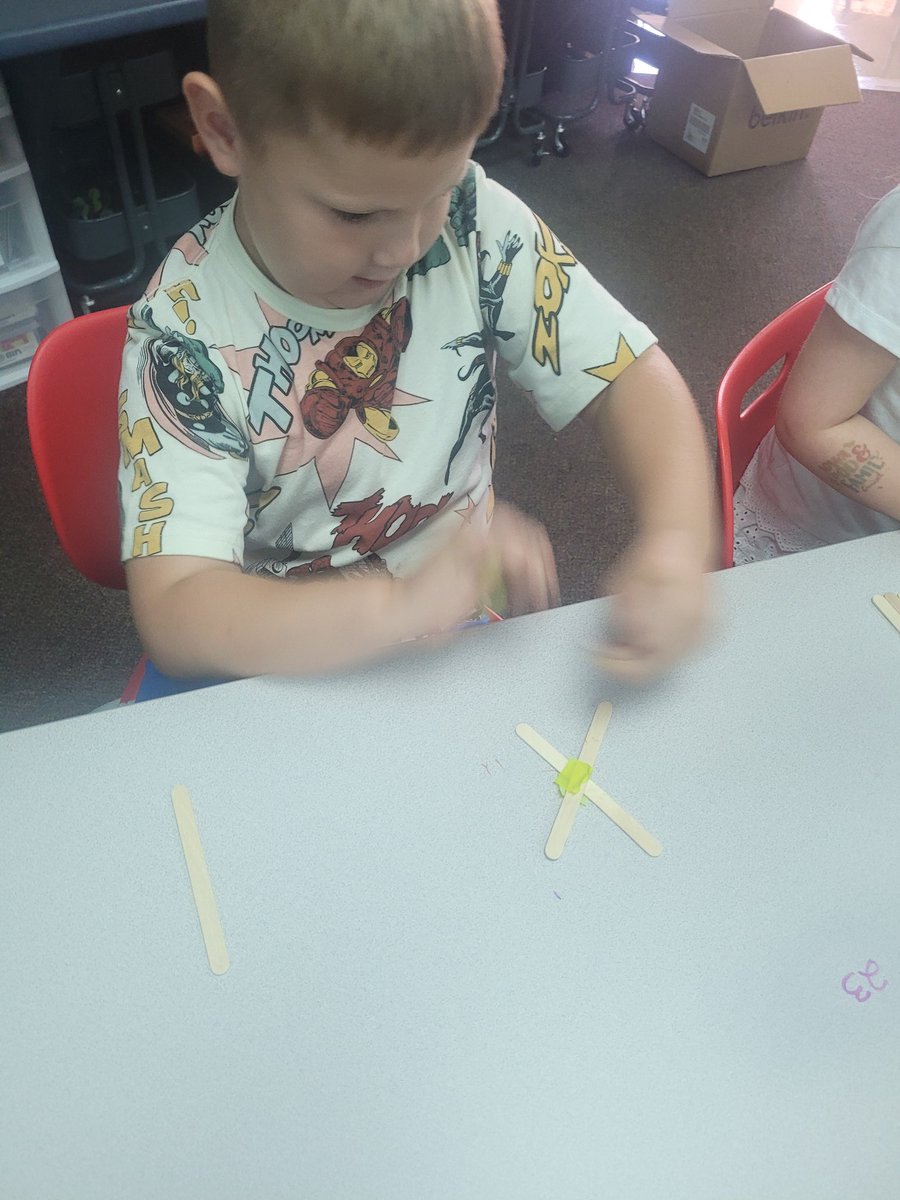 NPMrsD's tweet photo. TK read the book "Not a Stick" by Antoinette Portis and then used craft sticks to make some creations! @NP_CentralElem #STEM https://t.co/xURUg4nf7R