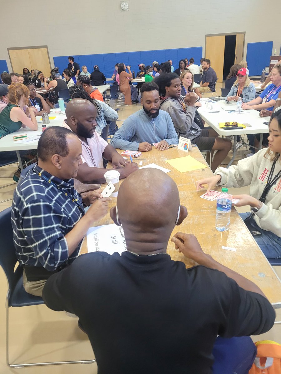 BelmoreTara's tweet photo. North Education Center played Barnga today as a community to talk about racial equity. A game? Yep. It's surprising how much it correlates with white privilege, systemic racism, and majority/minority perspectives. Look it up! #287edchat https://t.co/CdHZYndwCL