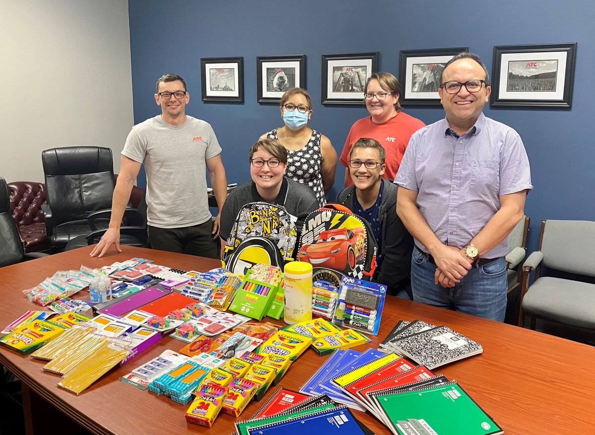 Atlas_technical's tweet photo. This year Atlas Young Professionals Employee Resource Group led a Back-To-School drive to provide much needed supplies to schools in underserved communities. These supplies were distributed to 15 organizations, ensuring that kids had supplies for their first day of school. https://t.co/O9P7b4gWV4