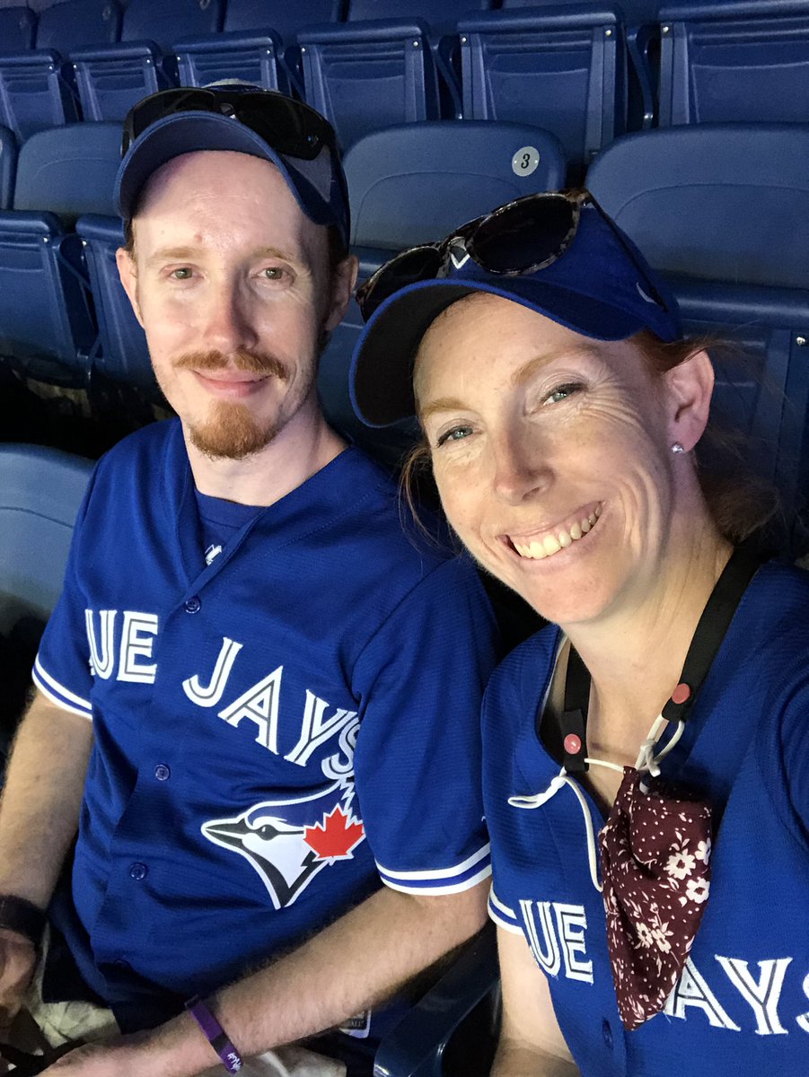 SarahBumstead's tweet photo. Finally back at home at a @BlueJays game with @iceman7667 #nextlevel https://t.co/O9yJdQsAvs