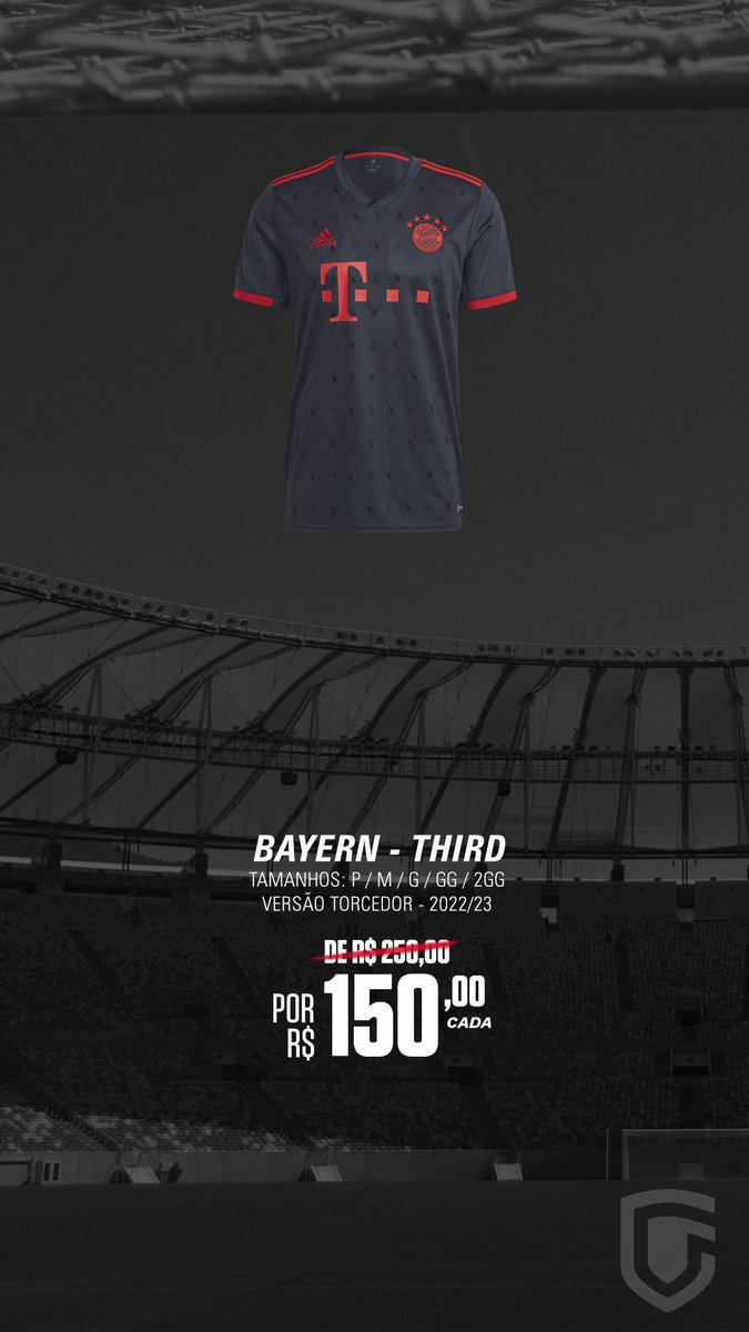 CamisaPesada's tweet photo. ⚫ MIA SAN MIA!
O novo manto do Bayern traz o chumbo como cor predominante e apresenta um padrão gráfico baseado no tradicional jogo de cartas de Munique, Schafkopf, com os naipes.

Adquira já: 

👕 Bayern Third 22/23
📲 https://t.co/xqCVAfZkkR

#camisapesada
#asuafootballstore https://t.co/ZSc6g7uKnL