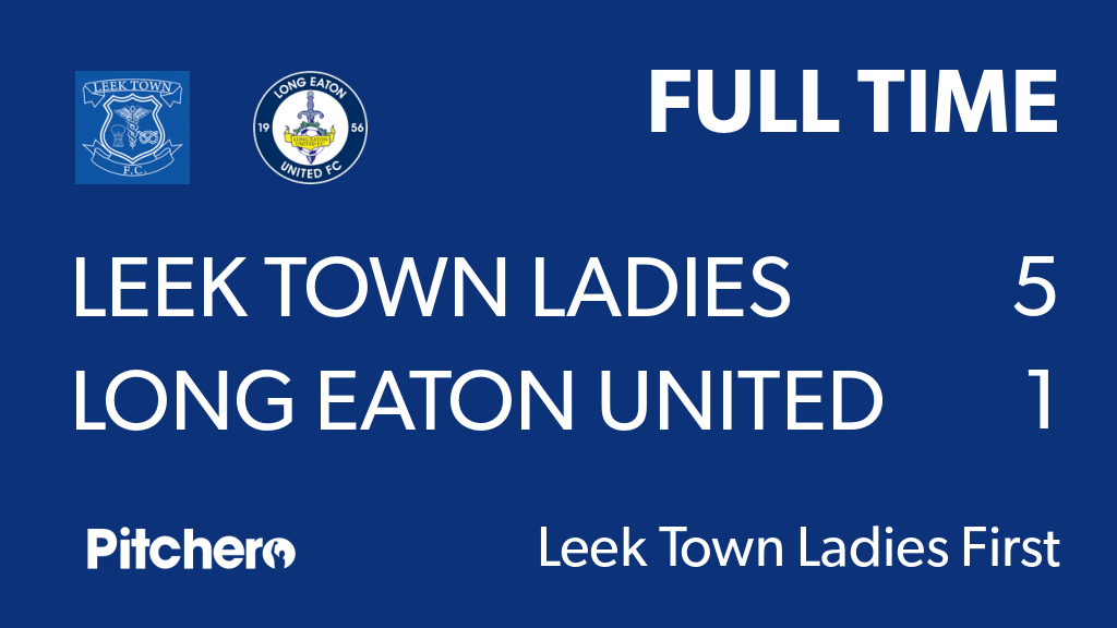leektown's tweet photo. FULL TIME: Leek Town Ladies 5 - 1 Long Eaton United Women
#LEELON #Pitchero
https://t.co/qy3PyJ7iGX https://t.co/EFpRLrys9w