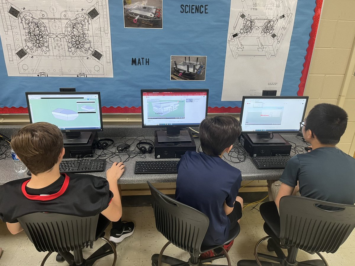 coachphil22's tweet photo. 3D Design has started in 7th grade #STEM! #gamechanger #sketchup @TrojansMSMS @MSCSTrojans https://t.co/LD1NUq46y6