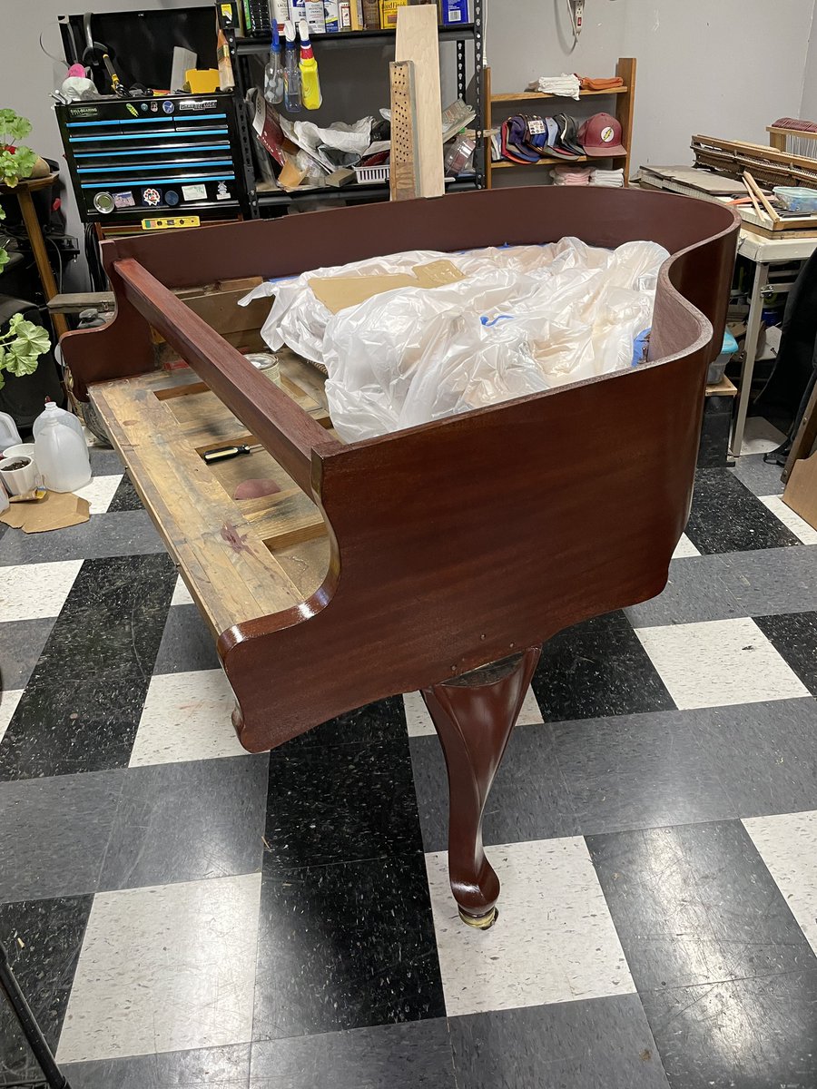 ScottsPianoShop's tweet photo. @JenMReason Piano rebuild for me still in my shop two years after removing it from our music room. https://t.co/0ayEXWPTbc