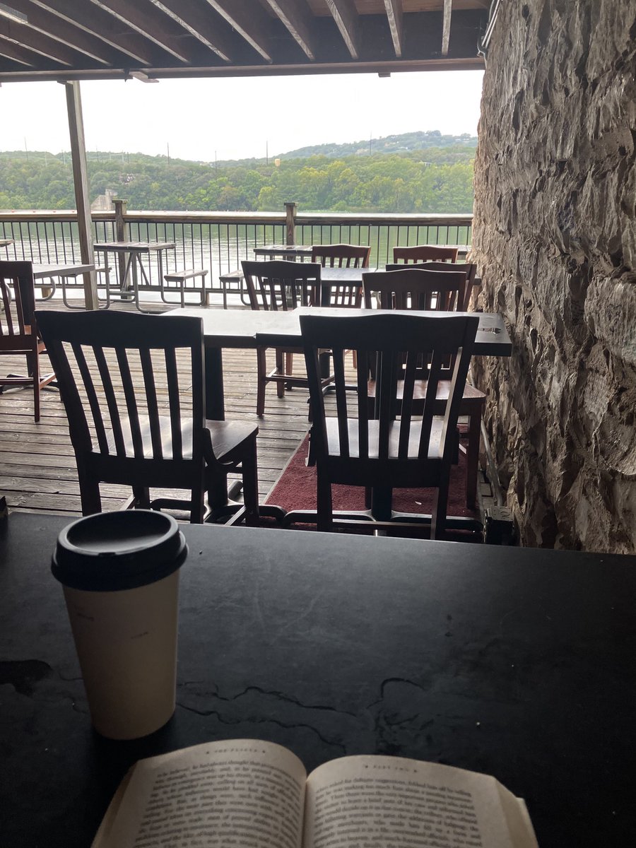 aatishnn's tweet photo. Ingredients: coffee, a book, and a corner with a view https://t.co/QPGtjb4zhf