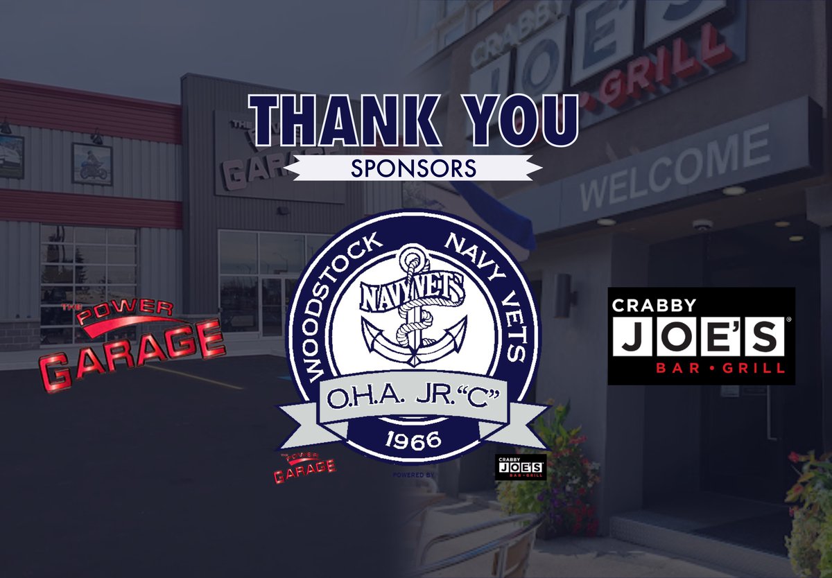 ⚓ Join me #anchortown in thanking and announcing that Woodstock Crabby Joes Bar and Grill <a href="/crabbyjoes/">Crabby Joe's</a> and Power Garage <a href="/ThePowerGarage/">WhereTheRideBegins</a> have both joined the Vets again to be CO-OFFICIAL team sponsors for the 2022/23 season!⚓
#sponsors #govetsgo