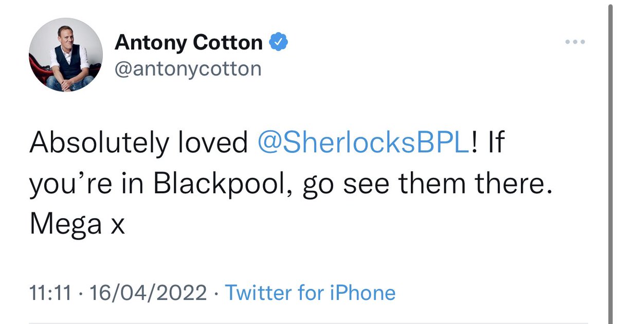 Sherlock’s Blackpool tweet media