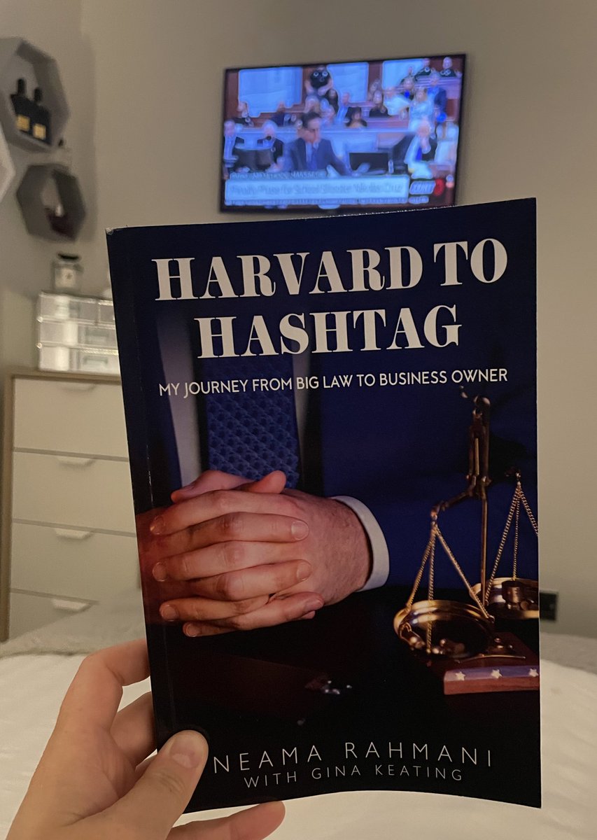 imadriienne's tweet photo. in bed watching @CourtTV
but also catching up on @NeamaRahmani book! #HarvardToHashtag <<
highly recommend if youβve not got it yet!ππΌβοΈπ ITS GOOD!ππ https://t.co/L7qk4b9rTe