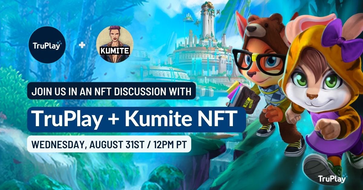 kumitenft's tweet photo. WEDNESDAY, Aug. 31st at 12pm PT / 3pm ET
We're having a great conversation about heroes, family, NFTs and Web3 🕹️
Joins us and maybe be the lucky winner of 1 of 3 Kumite NFTs and WL to @TruplayG FREE Mint on Sept. 8th🔥. #NFTs #NFTCommunity 
https://t.co/LHWtB2SCRj https://t.co/zFM5ekfi2b