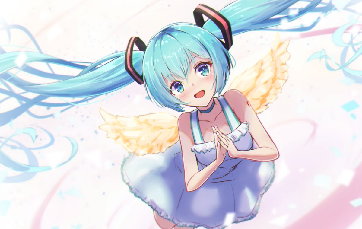 初音ミク 「ミクさんおめでとう #初音ミク誕生祭2022 #初音ミク生誕祭2022 」|ヨミツナのイラスト