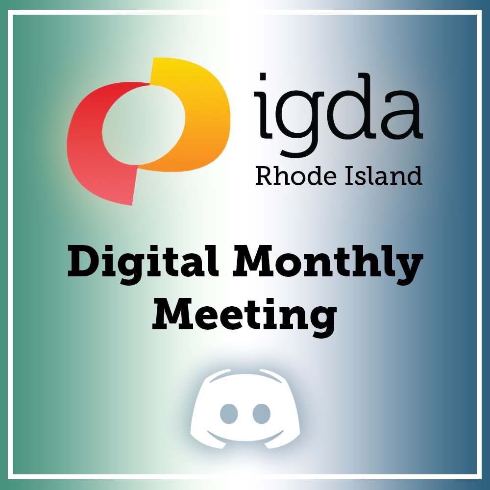 IndieGamesRI's tweet photo. Join us soon at 7pm EST for our monthly Discord meeting! We'll be discussing the NEIT Endless Summer Game Jam and opportunities to participate in the newly announced @RI_Digi. See you here! 👉
https://t.co/P7pzgn32Lm https://t.co/LRpfktXIbL