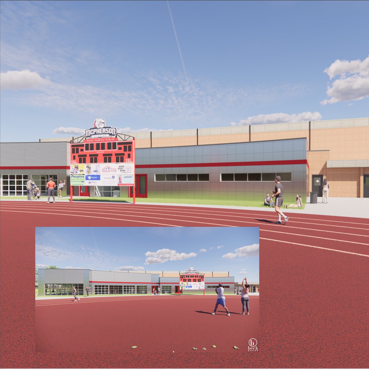 McPhersonBSB's tweet photo. McPherson College Baseball is going to be a special place to be! Excited to have these renovations coming to campus! #BulldogPride https://t.co/OHzaHszgqS