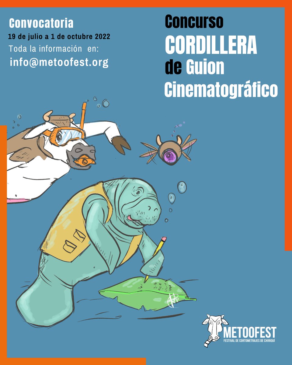 ¡Inscríbete ya!🐄🎥 Concursa en la categoría Cordillera con tu guion, entra a nuestra web metoofest.org/convocatorias y entérate de todos los detalles🤩