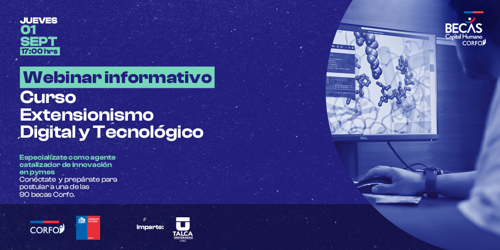 cet_thinkagro's tweet photo. El próximo 1 de septiembre podrás resolver todas tus dudas sobre el nuevo curso de #BecasCapitalHumano de @Corfo de Extensionismo Digital y Tecnológico en nuestro webinar. Solo debes ingresar al siguiente enlace 👉 https://t.co/Q6pVvHHxbn
🏫Imparte #Thinkagro- @UTalca https://t.co/2xRoh8uUzA