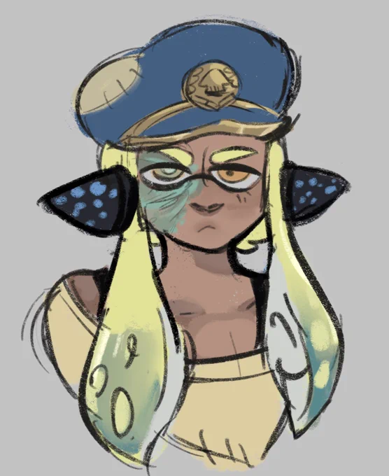 drawing og agent 3 with a scar >>>>> 