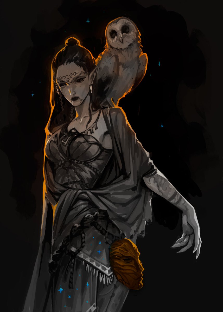 Lactic_Wanda's tweet photo. For @astralbardrpg 🦉💛💙 https://t.co/wI1q5t49J8
