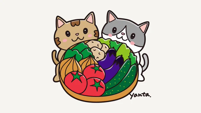 野菜たくさん食べようね#野菜の日 #イラスト #今日は何の日 