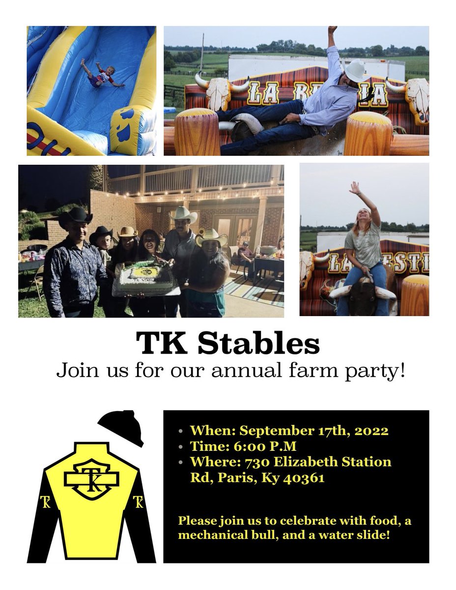 TK_Stables's tweet photo. We are so grateful for everyone who supports us as clients, referrals, employees, friends, and family! Come celebrate with us on Saturday, September 17th. https://t.co/rRsWeSrdJn
