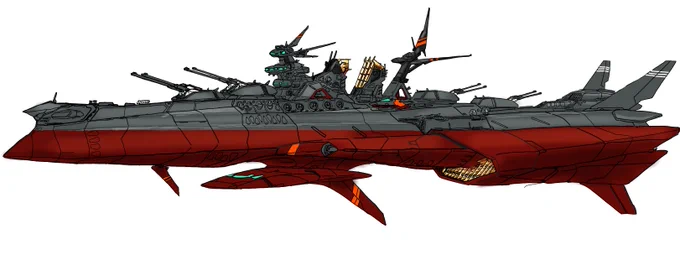 軍艦色うちの艦です長門型以前のようなスタイリングの艦もやろうと思えばかっこよくなると宣伝したい() 
