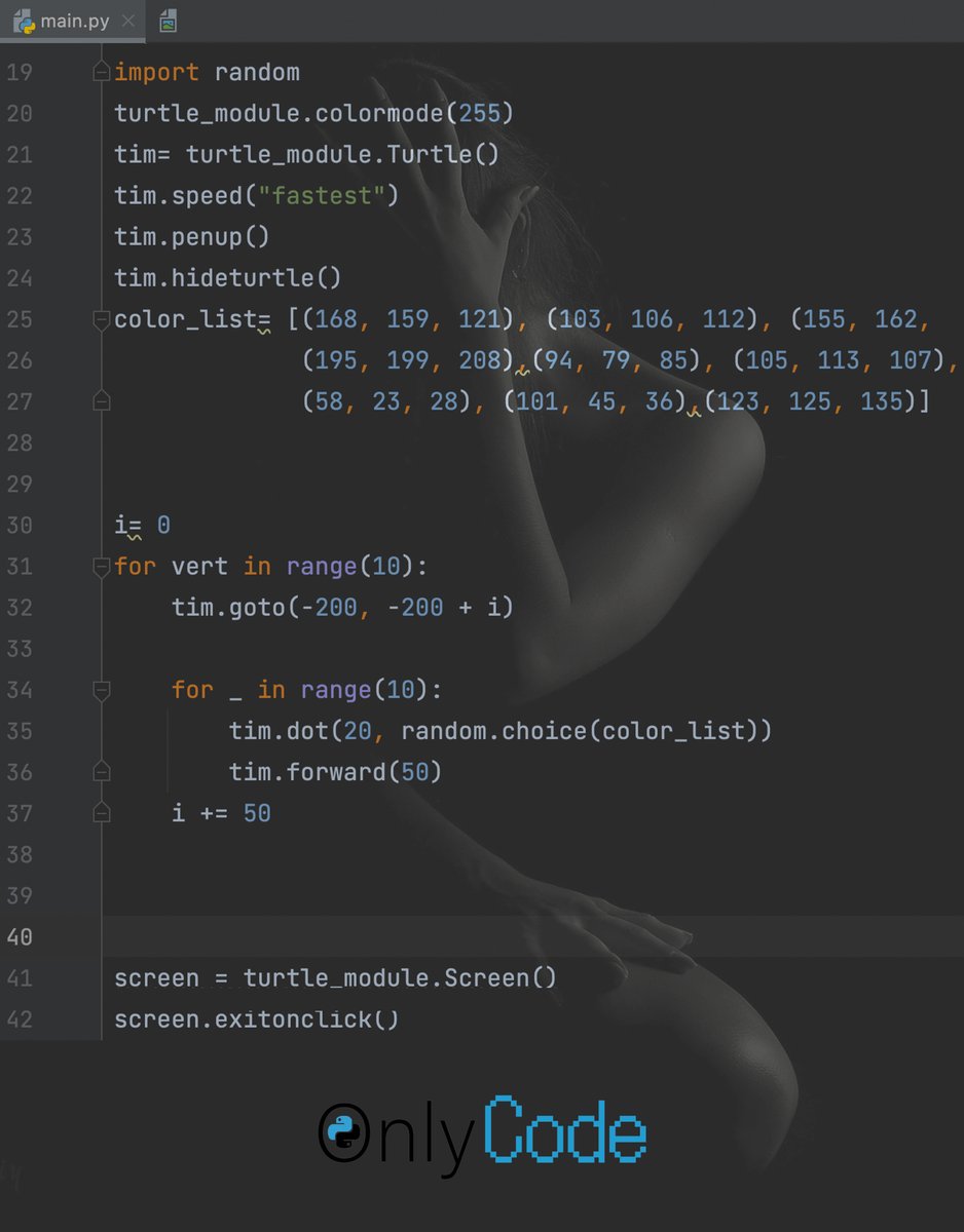 onlycodepy's tweet image. Simulating the work of Damien Hirst, the bad thing is that they would not pay me what he paid him ... 😅
#damienhirst #codeday #onlycodepy #onlycode #programing #code #biblioteca #art