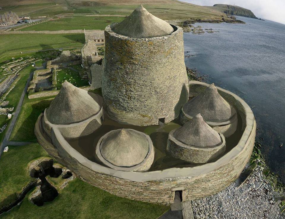 dppacey's tweet photo. Behind the book: A Scottish broch, as mentioned in the most recent ep of Grung, is a type of old drystone tower first seen in Scotland ~500AD. Somehow, these prehistoric mad lads could build a 15 m (50 ft) high tower without any mortar. #amwritingfantasy #scottishhistory https://t.co/Oj9imQpYa7
