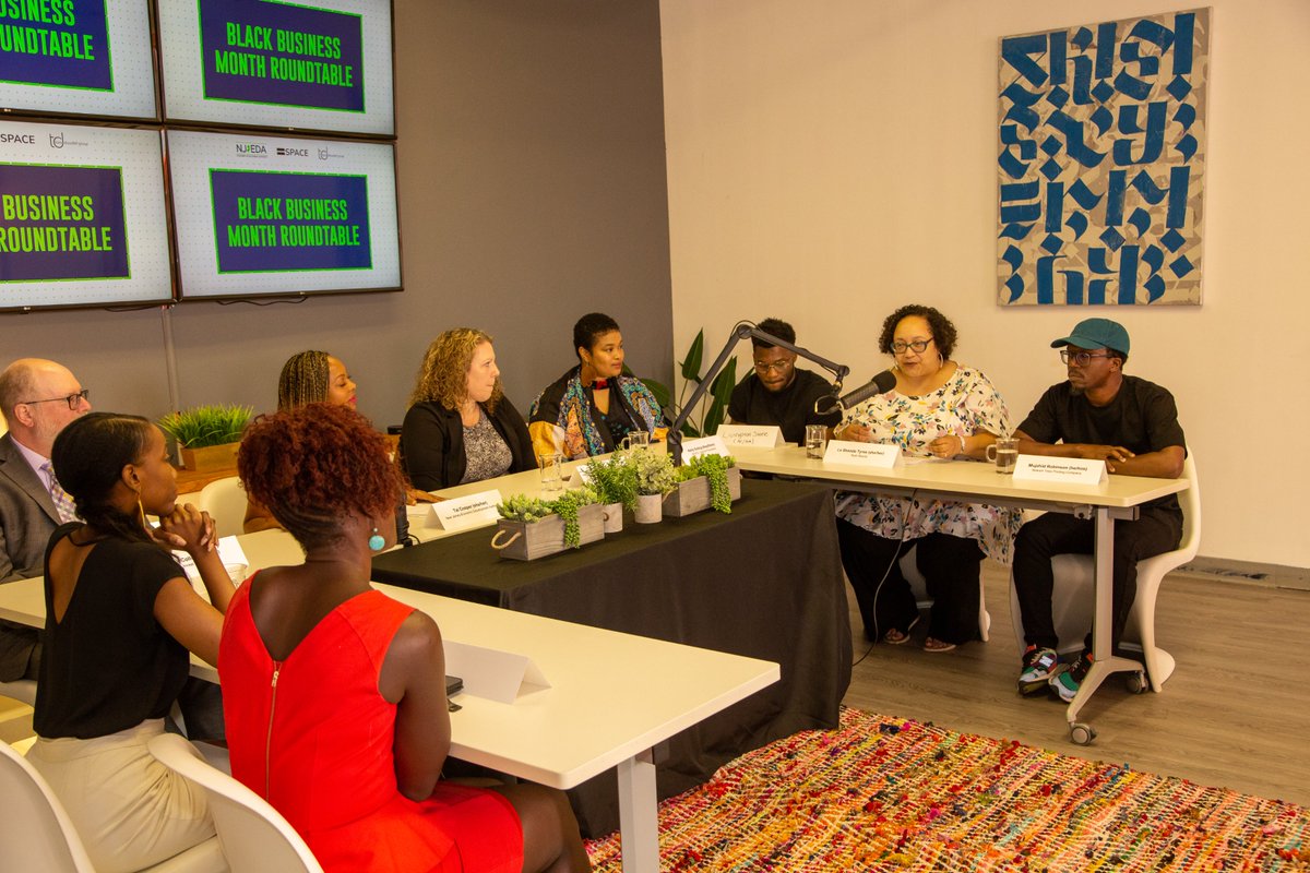 NewJerseyEDA's tweet photo. What a way to wrap-up #BlackBusinessMonth! Thank you to all the Black entrepreneurs &amp; economic development experts who joined us today as we hosted a powerful roundtable discussion on the challenges &amp; solutions &amp; resources available to #SmallBiz owners in New Jersey! 💪💵💡 https://t.co/poCoVbS0LZ