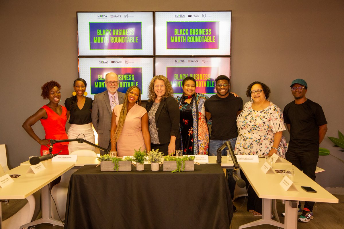 NewJerseyEDA's tweet photo. What a way to wrap-up #BlackBusinessMonth! Thank you to all the Black entrepreneurs &amp; economic development experts who joined us today as we hosted a powerful roundtable discussion on the challenges &amp; solutions &amp; resources available to #SmallBiz owners in New Jersey! 💪💵💡 https://t.co/poCoVbS0LZ