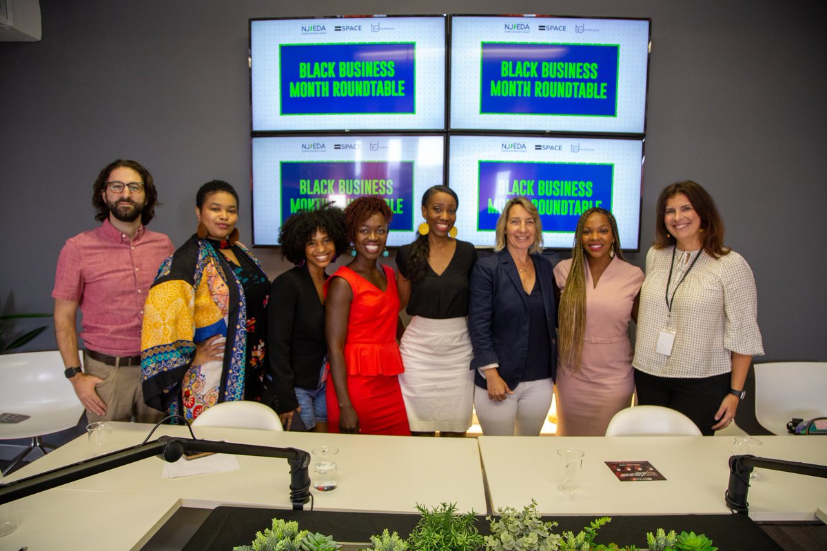 NewJerseyEDA's tweet photo. What a way to wrap-up #BlackBusinessMonth! Thank you to all the Black entrepreneurs &amp; economic development experts who joined us today as we hosted a powerful roundtable discussion on the challenges &amp; solutions &amp; resources available to #SmallBiz owners in New Jersey! 💪💵💡 https://t.co/poCoVbS0LZ