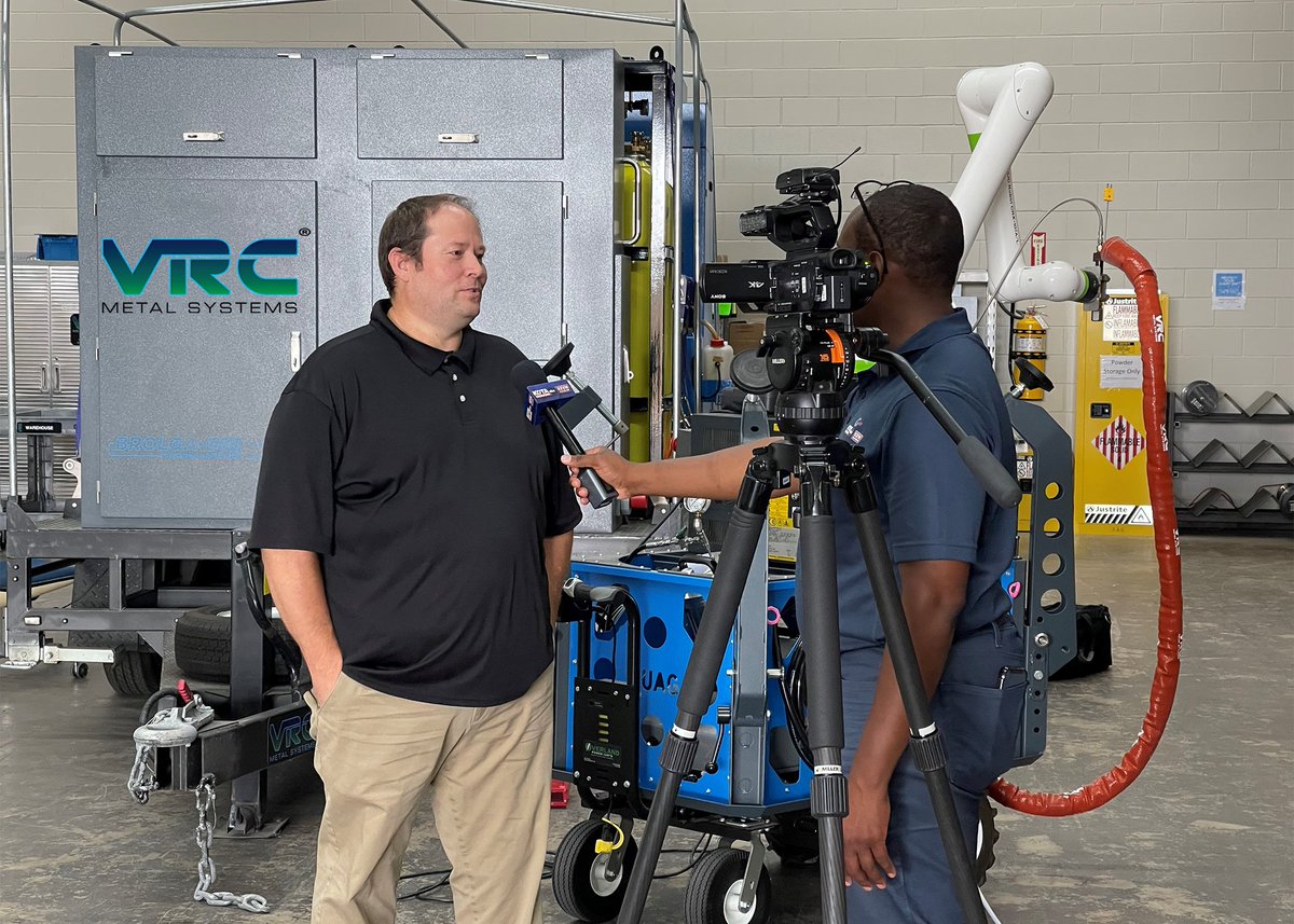 VRC's Kris Klus, Project Technical Manager, explains in an interview with KOTA/KEVN TV, how VRC is helping to get repairs done quickly using VRC high-pressure cold spray to get assets back into service as quick as possible.