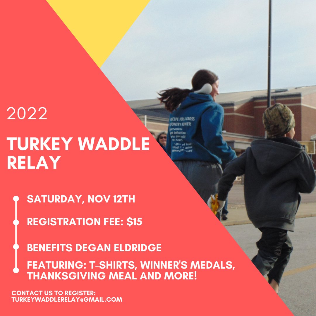 TurkeyRelay's tweet photo. More info about our race!! We are excited to announce that this year, we will be donating 100% of our profits to Degan Eldridge, A student from Upper Sandusky High School with Lymphoma Cancer. Help us spread the word and join us November 12th at 9am!! https://t.co/JvFiwxos24