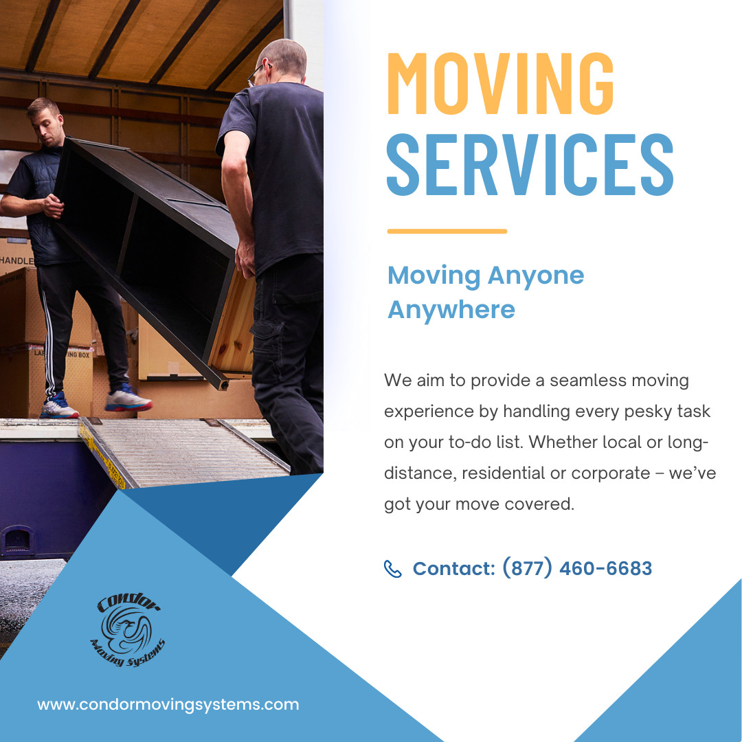CondorMovingSys's tweet photo. With our team of professionals on your side, you can focus on what really matters โ your #newhome. To connect with our experienced team of #movers, give us a call.
๐ (877) 460-6683 ๐ป https://t.co/CmI5bbnKVB
#relocation #texasmovers #movingtips #home https://t.co/kjiqFzpqGc