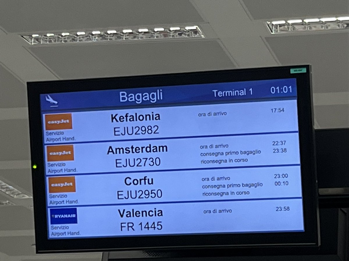 #efficienzaLombarda: un’ora di media per la consegna bagagli a #Malpensa.

Non solo esperti di stermìni di anziani: ora anche logistici!