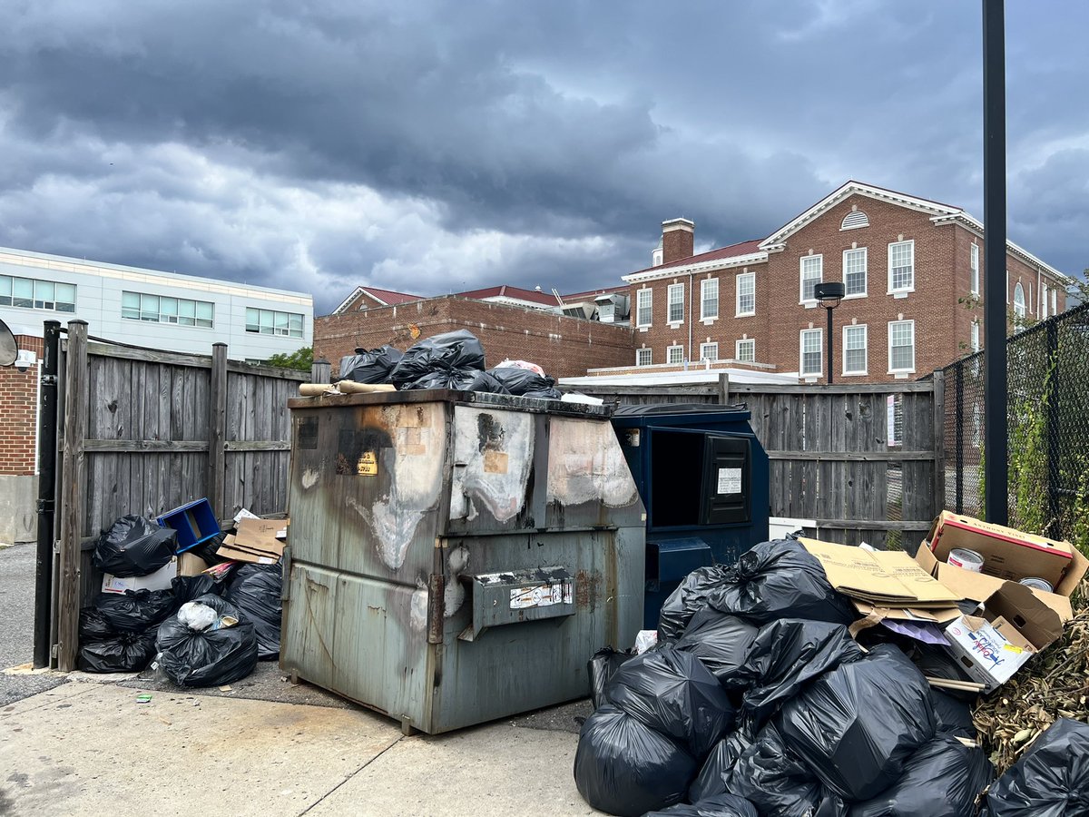 bb4's tweet photo. Second day of school, and I think we might need a trash pick up…@JanneyJaguars @DCDGS @DCPSChancellor @councilofdc @marycheh https://t.co/NvKaQ63us2
