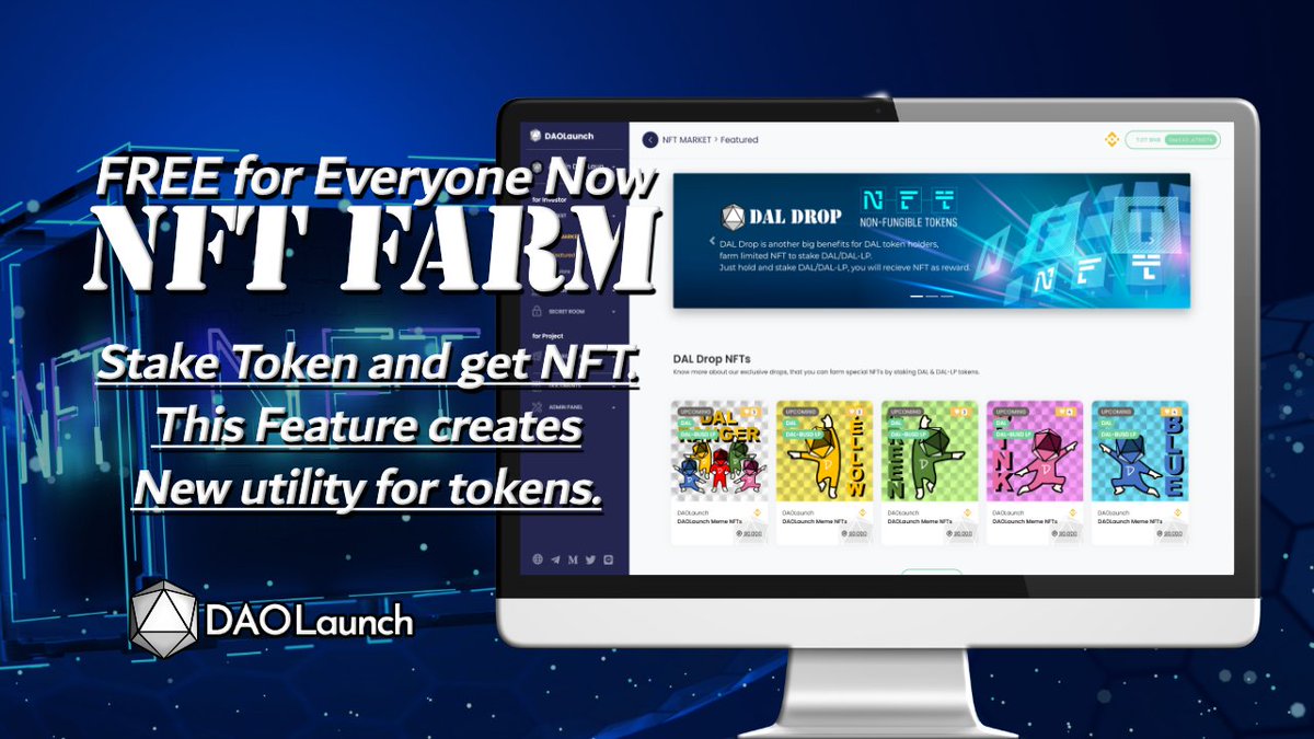 PRTIMES_NEWS's tweet photo. 分散型クラウドファンディングDAOLaunch｜NFT Farm機能をリリース。トークンに新しいユーティリティを作り出す。 https://t.co/jsiDrpqvcn https://t.co/f4RLuUCbo0
