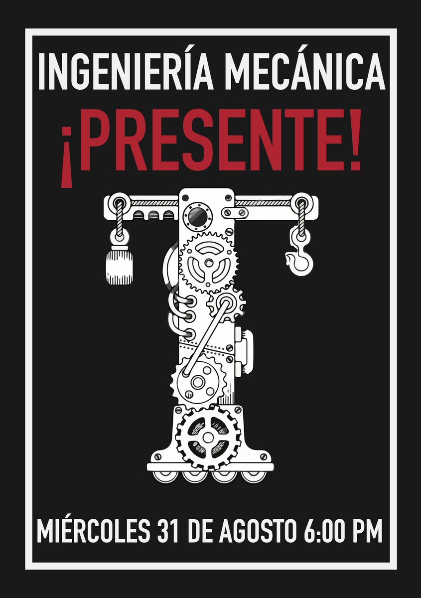 RescateIng's tweet photo. ¿¡Y los futuros Ingenieros mecánicos!? 👀👷‍♂️
Los esperamos mañana para llevar a cabo su respectiva Asamblea en el que decidirán a los 5 representantes que serán parte de la Asamblea Constituyente. https://t.co/87O8rOOVnK